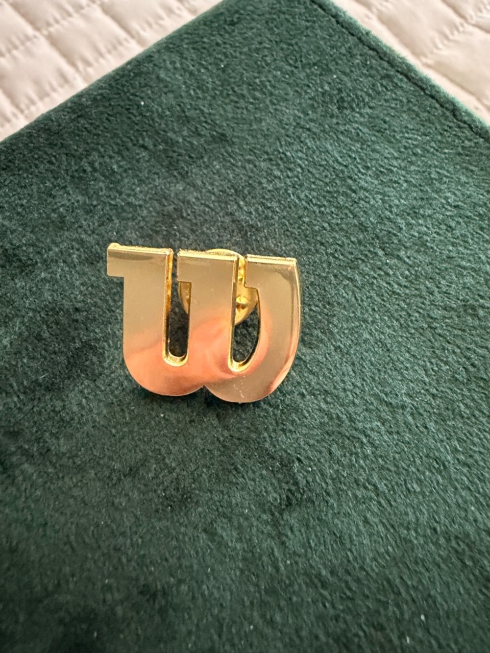 Wilson Gold Double W Logo Brooch